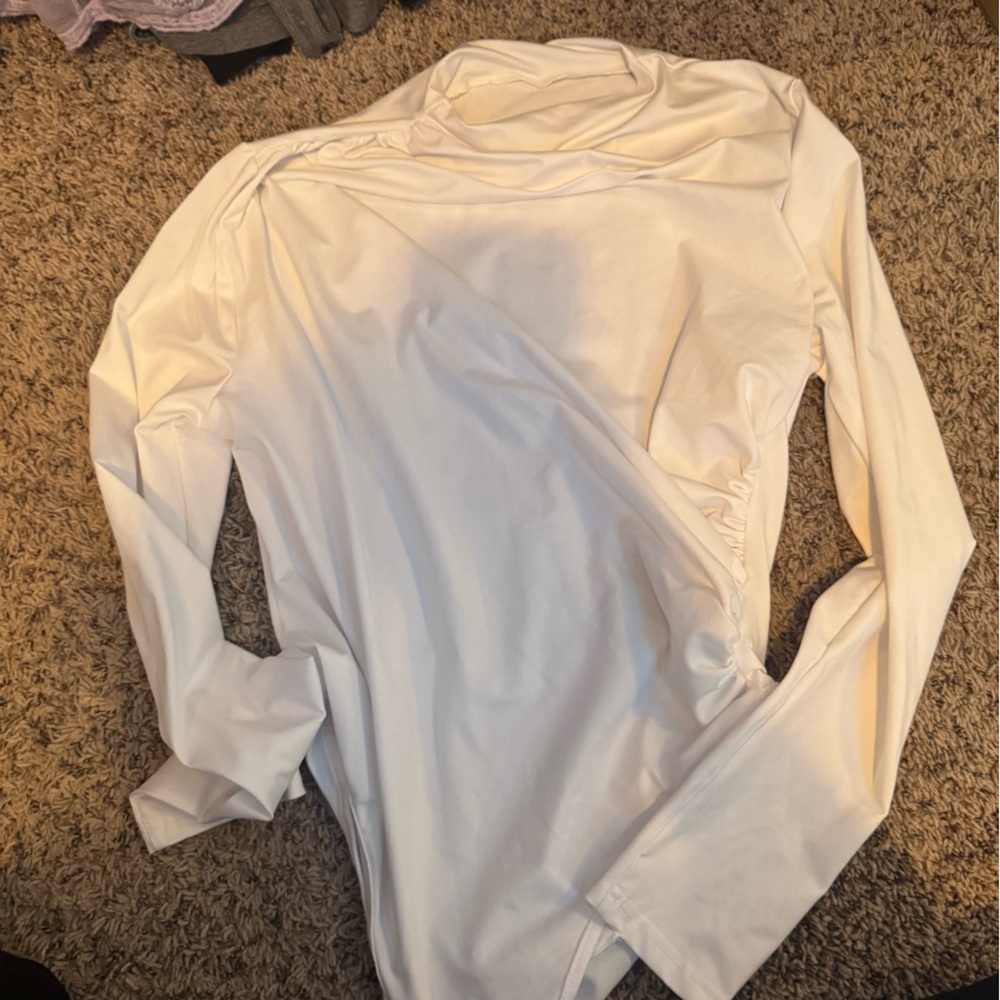 SHEIN White Long Sleeve Bodysuit
